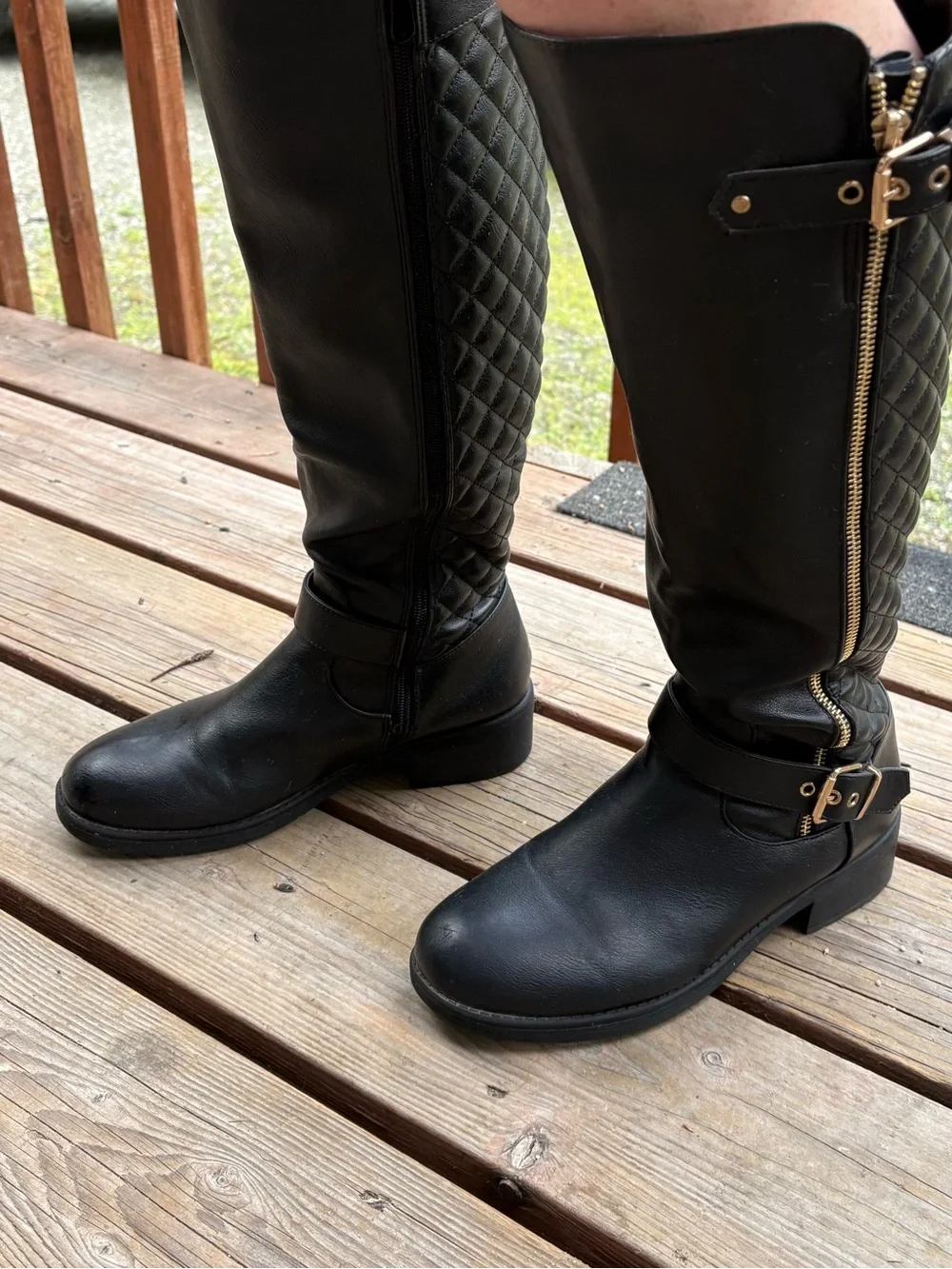 Women’s Tall Black Leather Boots